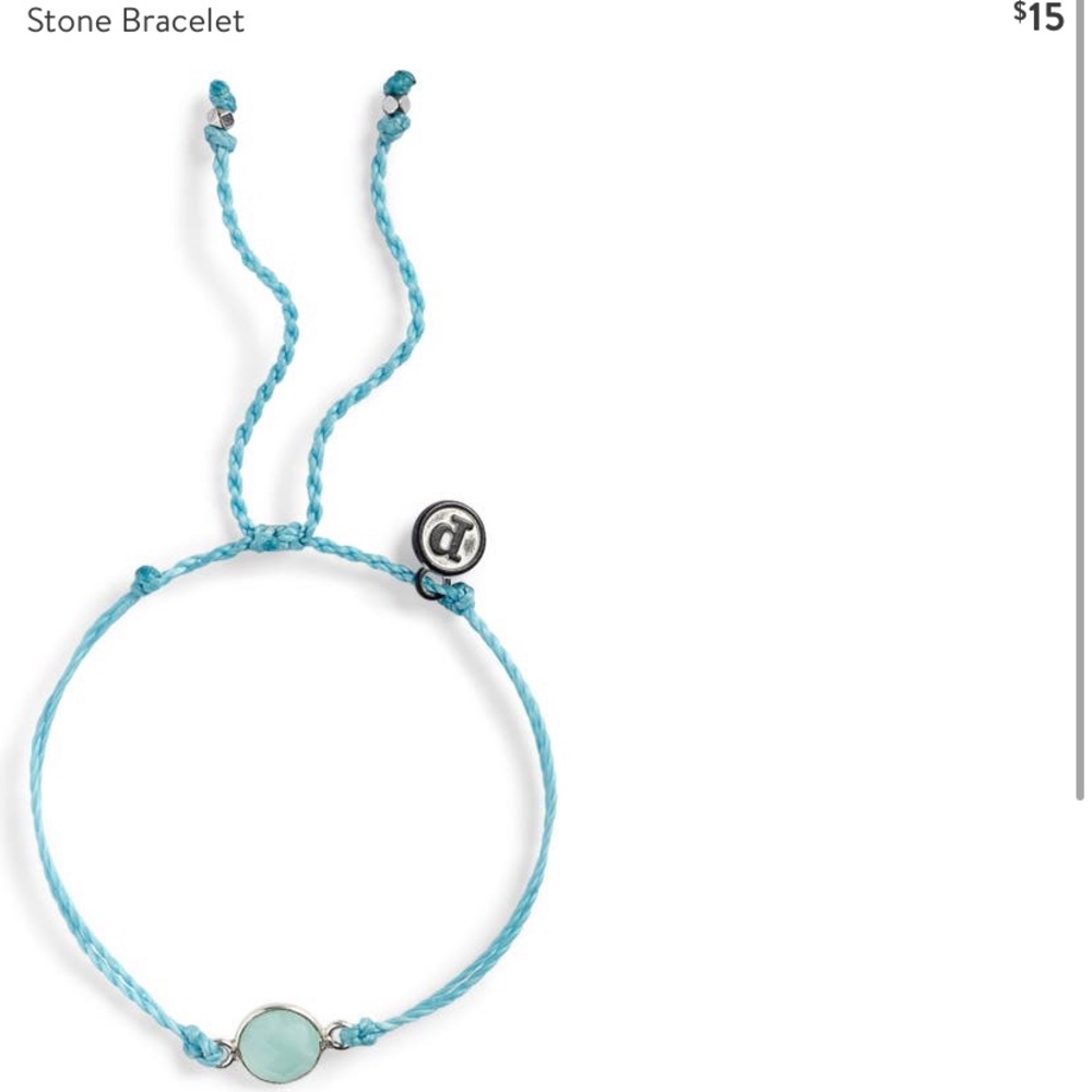 Silver Aqua Stone Bracelet